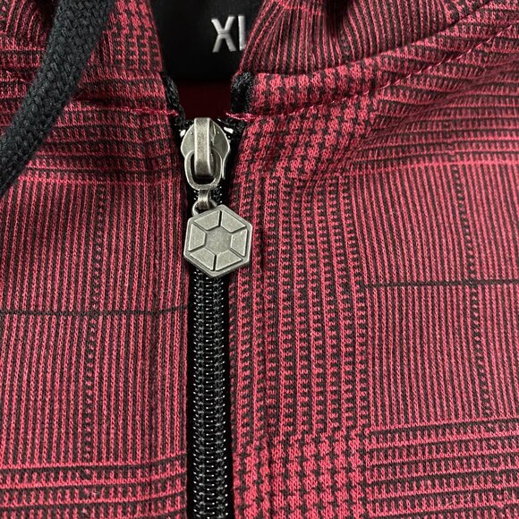 Vintage Southpole Hoodie Men's Medium Red Full Zip Y2K Hooded Sweatshirt - Picture 5 of 13